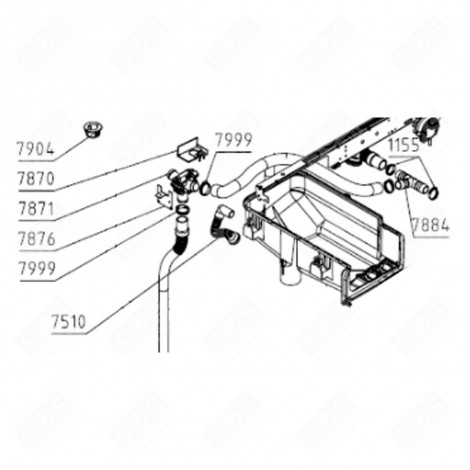 VALVE VALVE HOLDER (REFERENCE 7871) WASHING MACHINES - 516422