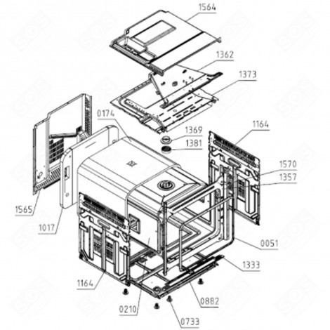 PROTECTION WALL BIO 60 (MARK 1565) GAS / ELECTRIC OVENS - 545498