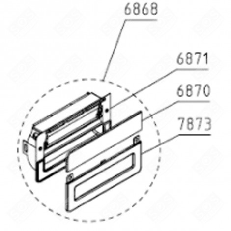 TANK HANDLE (REFERENCE 6868) TUMBLE DRYER - 571881