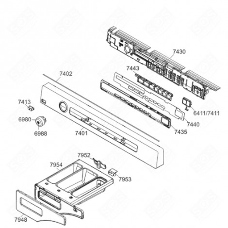 ELECTRONIC BOARD, POWER MODULE (PART 7430) WASHING MACHINES - 442975