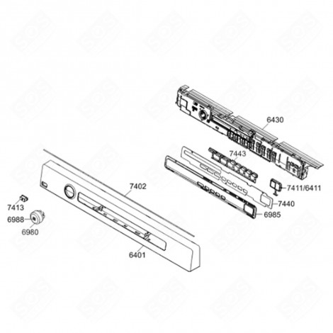 ELECTRONIC BOARD (MARK 6430) TUMBLE DRYER - 442230