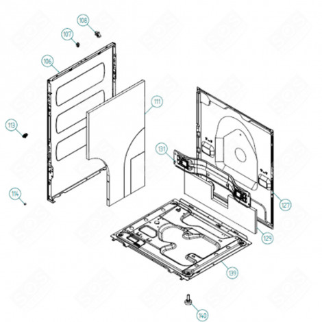 SIDE PANEL (MARK 106) WASHING MACHINES - 441934