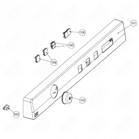 FRONT PANEL (MARK 101) TUMBLE DRYER - 517487