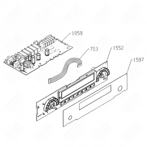 RELAY MODULE (REFERENCE 1059) GAS / ELECTRIC OVENS - 557413