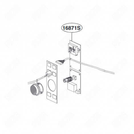 ELECTRONIC BOARD, DISPLAY MODULE (16871S) MICROWAVE OVENS - EBR81500928