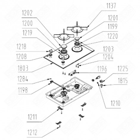 GASKET 56,87X1,78 (MARK 1220) GAS / ELECTRIC OVENS - 272646