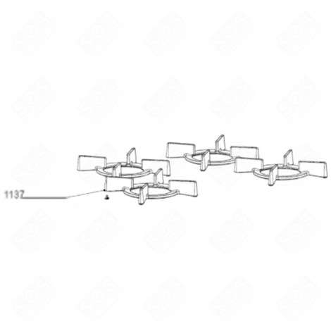 FLAT BEARING GRID LITA HG (REFERENCE 1137) GAS / ELECTRIC OVENS - 803894