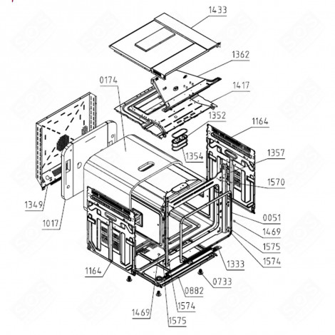 NGVA3-BIO 45/60 -0,55 BOTTOM (REFERENCE 0882) GAS / ELECTRIC OVENS - 663851