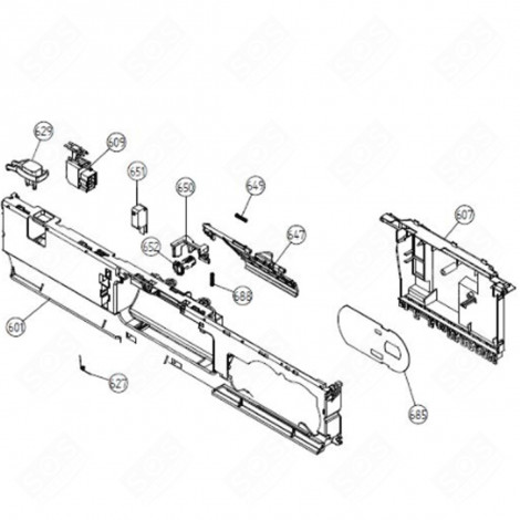 FOLIO CONTROL PANEL DW90.1 5BU TS (REFERENCE 685) DISHWASHER - 704625