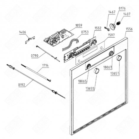 DOOR FRAME (REFERENCE 1556) GAS / ELECTRIC OVENS - 717762