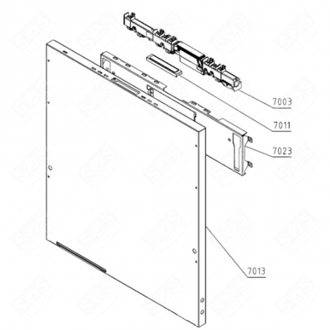 EXTERNAL DOOR SET (MARK 7013) DISHWASHER - 707174