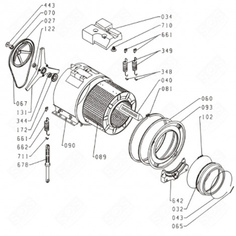 CLAMPING RING (REP 081) WASHING MACHINES - 587333