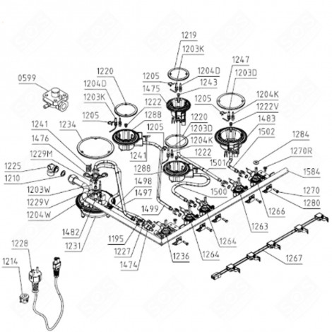 CANDLE (REFERENCE NUMBER 1203W) ELECTRIC / GAS HOBS - 456825