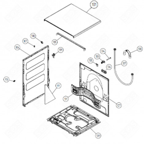 WORKTABLE COVER (MARK 101) WASHING MACHINES - 503195