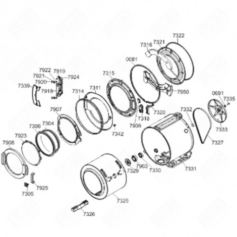 SEAL RING WM-80 (MARK 7329) WASHING MACHINES - 370637