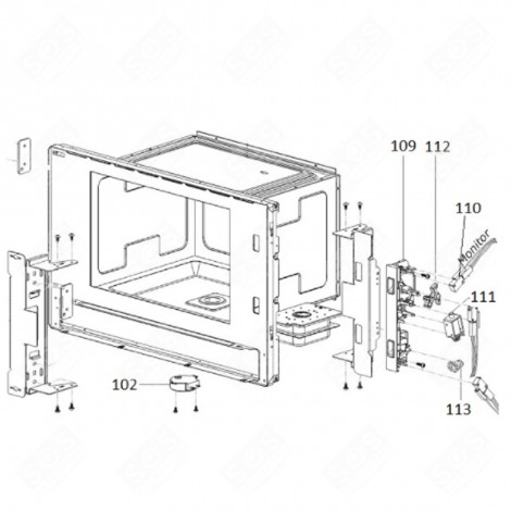 MOTOR ANTENNA (REFERENCE 102) MICROWAVE OVENS - 713108