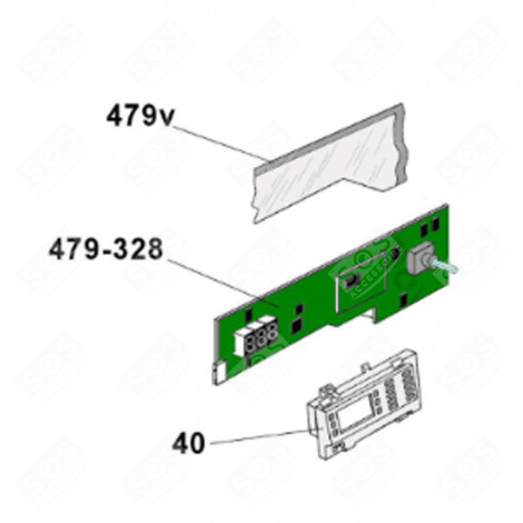 ELECTRONIC CARD, PROGRAMMED MODULE (REFERENCE 479-328) WASHING MACHINES - 49036462