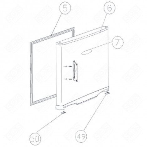 FREEZER DOOR SEAL (MARKING 5) REFRIGERATOR, FREEZER - AS0004200