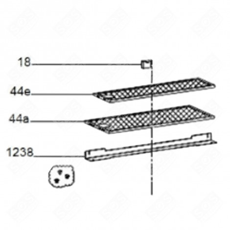 SMALL METAL FILTER (MARK 44E) EXTRACTOR HOOD - 49038897