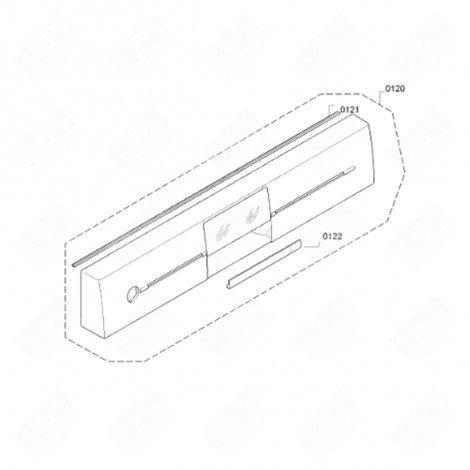 ORIGINAL FRONT PANEL HOUSING (MARK 0120) DISHWASHER - 11001099