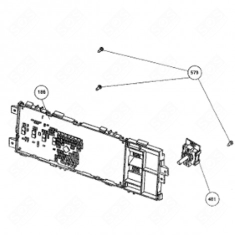 ELECTRONIC CARD, PROGRAMMING MODULE (MARK 186) WASHING MACHINES - 2822270273