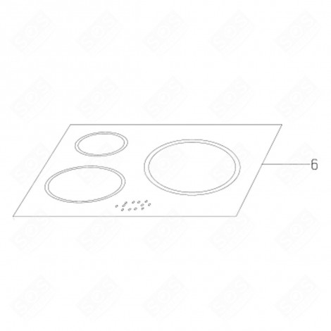 GLASS-CERAMIC TOP ELECTRIC / GAS HOBS - 190261649