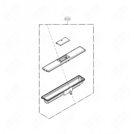 WATER TANK REFERENCE 611A REFRIGERATOR, FREEZER - AJL74652002