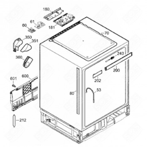 LABEL HOLDER (MARK 80) REFRIGERATOR, FREEZER - 9086345