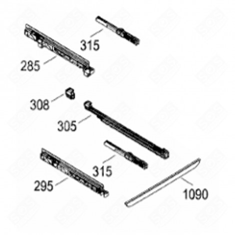 TELESCOPIC RAIL (MARK 305) REFRIGERATOR, FREEZER - 7890154