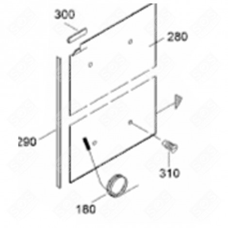 COVERING GRID PROFILE (REFERENCE 290) REFRIGERATOR, FREEZER - 7640738