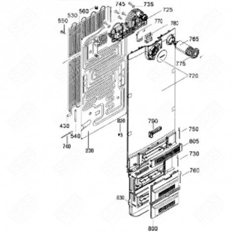 REFRIGERATION EVAPORATOR (MARK 230) REFRIGERATOR, FREEZER - 5944034