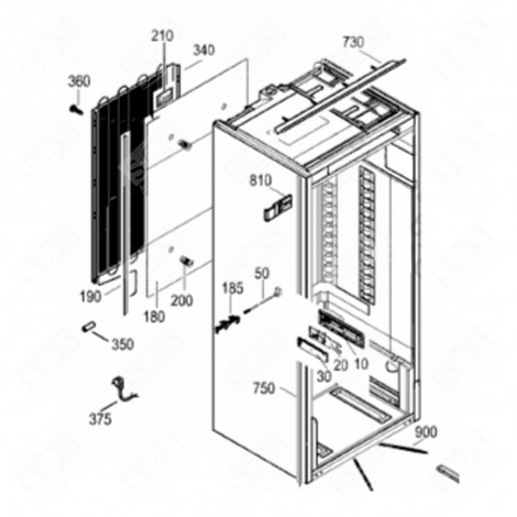 REFRIGERANT EVAPORATOR (MARK 180) REFRIGERATOR, FREEZER - 5944146