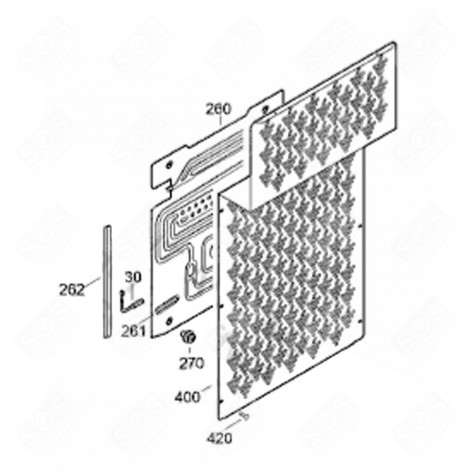 COMPLETE EVAPORATOR (MARK 260) REFRIGERATOR, FREEZER - 9873013