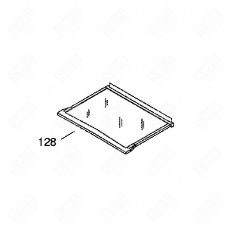 GLASS CONTAINER FOR VEGETABLES (MARK 128) REFRIGERATOR, FREEZER - 43X2489