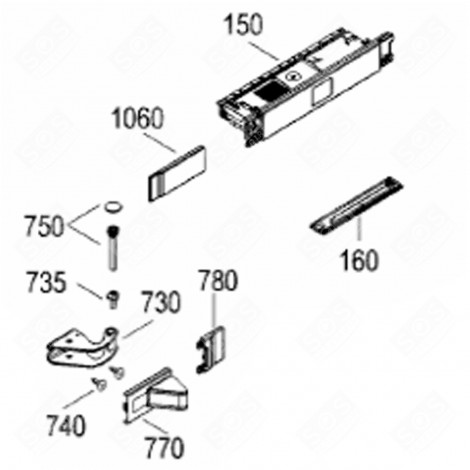 HOOD (MARKING 780) REFRIGERATOR, FREEZER - 7421136