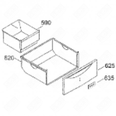 SCREEN PRINTING BAND FOR DRAWER (MARK 635) REFRIGERATOR, FREEZER - 7430075