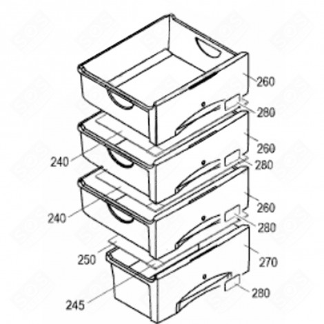 SCREEN PRINTING BAND FOR DRAWER (MARK 280) REFRIGERATOR, FREEZER - 7420386