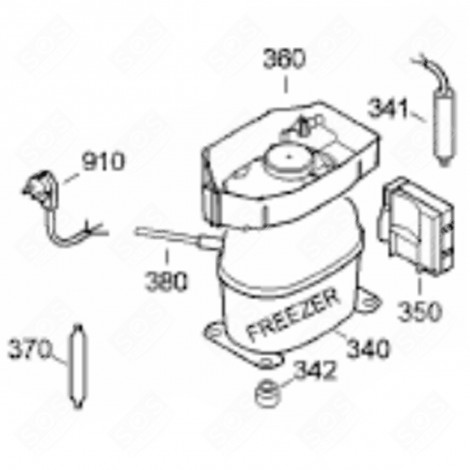 EVAPORATOR TRAY (MARKING 360) REFRIGERATOR, FREEZER - 7413638