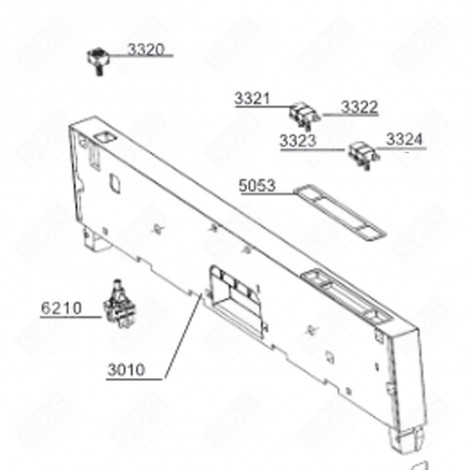 CONTROL PANEL (REFERENCE 3010) DISHWASHER - 1780330700