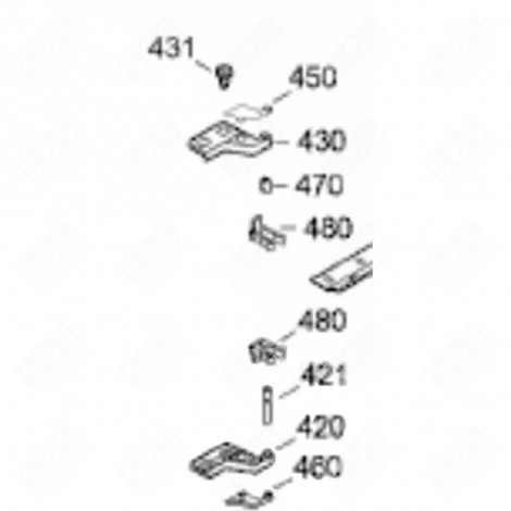 ZAMAC HINGE (MARK 420) REFRIGERATOR, FREEZER - 7043233