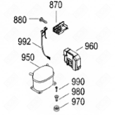 COMPLETE PLATE (MARK 960) REFRIGERATOR, FREEZER - 6146251