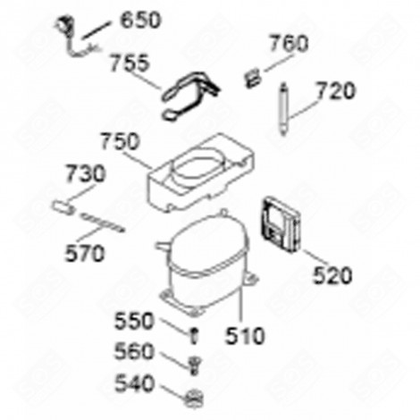 INTEGRATED PLATE (MARK 520) REFRIGERATOR, FREEZER - 6146329