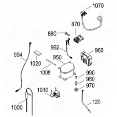 COMPLETE PLATE (MARK 960) REFRIGERATOR, FREEZER - 6146310