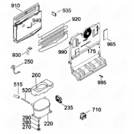 INTEGRATED BOARD (MARK 235) REFRIGERATOR, FREEZER - 6146261