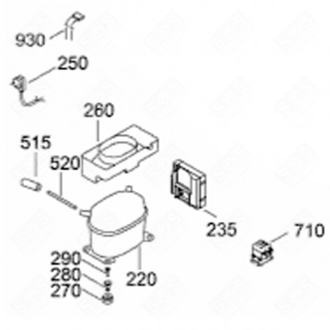 INTEGRATED BOARD (MARK 235) REFRIGERATOR, FREEZER - 6146404