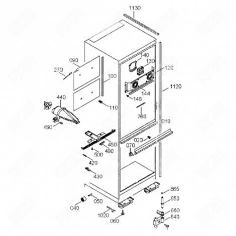 HANDLE (REFERENCE 100) REFRIGERATOR, FREEZER - 9031138