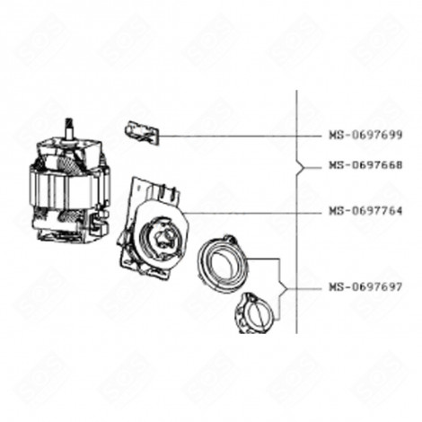 ELECTRONIC CARD (CODE MS-0697764) FOOD PROCESSOR - MS-0697764