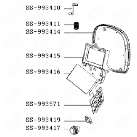 ELECTRONIC DISPLAY CARD (REFERENCE SS-993571) COOKEO STEAMER - SS-993571