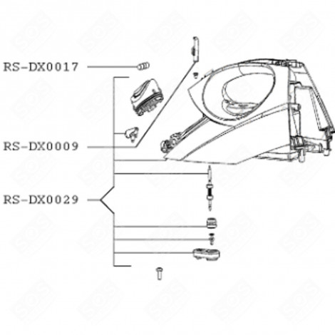 TANK HANDLE (REFERENCE RS-DX0029) STEAM IRONS / STEAM GENERATOR IRONS - RS-DX0029