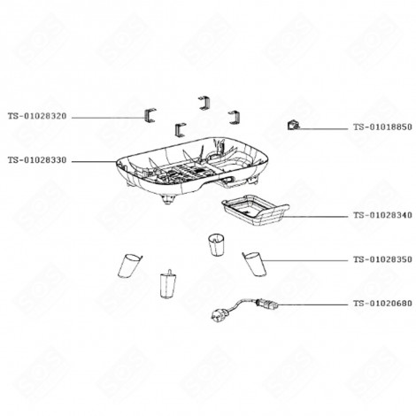 LOWER SHELL RACLETTE, GRILL, WOK - TS-01028330